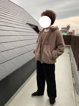 「classicalelf（クラシカルエルフ）のアイテム（ブルゾン）」を使った、流南(ルナ)さん（メンズ・163cm）の冬コーディネート