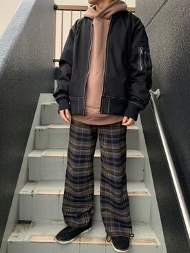 「classicalelf（クラシカルエルフ）のアイテム（パーカー）」を使った、流南(ルナ)さん（メンズ・163cm）の冬コーディネート