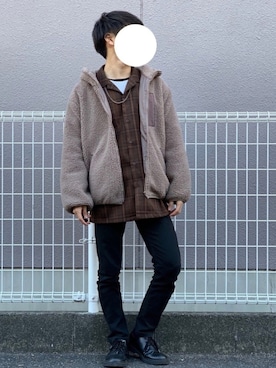 「classicalelf（クラシカルエルフ）のアイテム（ブルゾン）」を使った、流南(ルナ)さん（メンズ・163cm）の春コーディネート