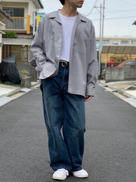 「Champion（チャンピオン）のアイテム（スニーカー）」を使った、流南(ルナ)さん（メンズ・163cm）の春コーディネート