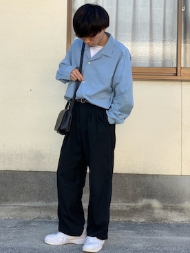 「Champion（チャンピオン）のアイテム（スニーカー）」を使った、流南(ルナ)さん（メンズ・163cm）の春コーディネート