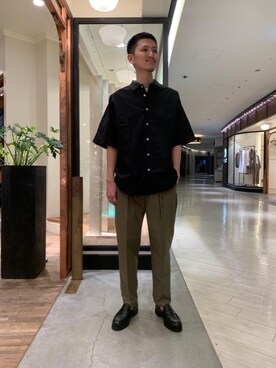 「EN ROUTE（アンルート）のアイテム（シャツ/ブラウス）」を使った、Ryunosuke Nakayamaさん（メンズ・179cm）の春コーディネート