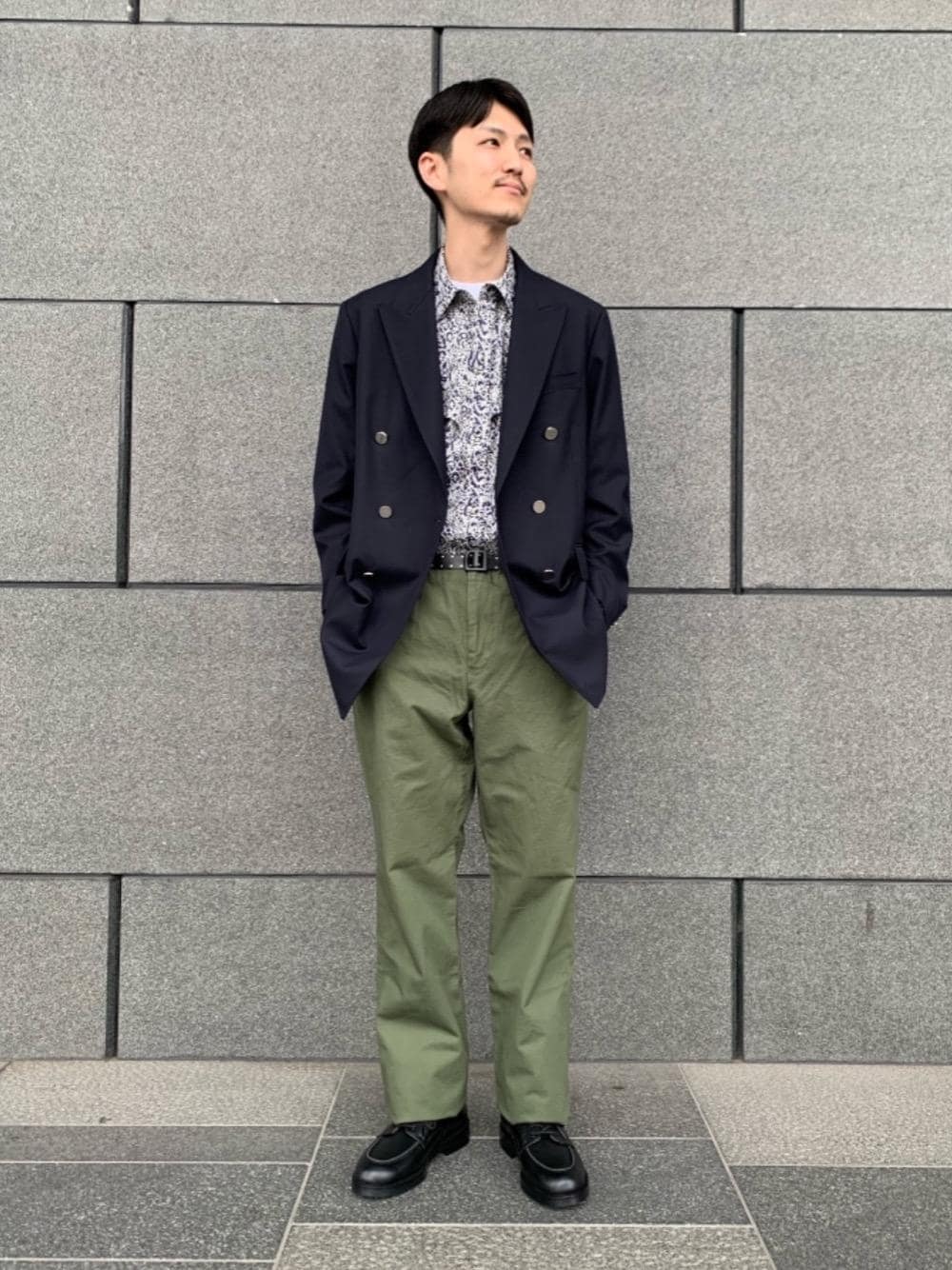 「BEAUTY&YOUTH UNITED ARROWSのBY フレンチ Uチップ シューズ（ドレスシューズ、ブラック系）」を使った、Ryunosuke Nakayamaさん（メンズ・179cm）の春コーディネートの1枚目の写真