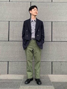 「MONKEY TIME（モンキータイム）のアイテム（テーラードジャケット）」を使った、Ryunosuke Nakayamaさん（メンズ・179cm）の春コーディネート