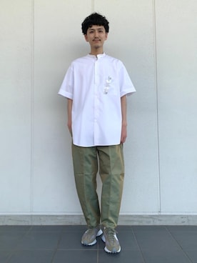 「EN ROUTE（アンルート）のアイテム（その他パンツ）」を使った、Ryunosuke Nakayamaさん（メンズ・179cm）の夏コーディネート