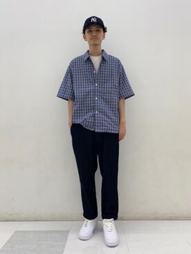 「RECOMMEND  ITEM STYLING」｜「アイテム（帽子）」を使った、Ryunosuke Nakayamaさん（メンズ・179cm）の夏コーディネート