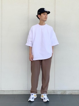 「RECOMMEND  ITEM STYLING」｜「アイテム（帽子）」を使った、Ryunosuke Nakayamaさん（メンズ・179cm）の夏コーディネート