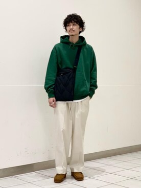 「アイテム（モカシン/デッキシューズ、ブラウン系）」を使った、Ryunosuke Nakayamaさん（メンズ・179cm）の秋コーディネート
