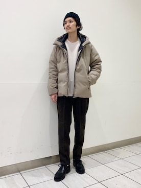 「RECOMMEND  ITEM STYLING」｜「アイテム（ダウンジャケット/コート）」を使った、Ryunosuke Nakayamaさん（メンズ・180cm）の秋コーディネート