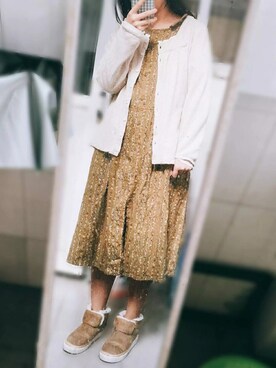 「SM2（エスエムツー）のアイテム（ブルゾン）」を使った、困于1996さん（レディース・162cm）の冬コーディネート