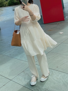 「H&M（エイチ・アンド・エム）のアイテム（チュニック）」を使った、yyyさん（レディース・147cm）の秋コーディネート