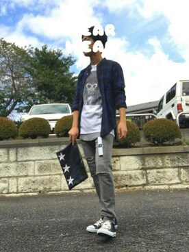 「DANKE SCHON（ダンケシェーン）のアイテム（バッグ）」を使った、TOMO.さん（メンズ・176cm）の秋コーディネート