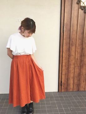 「コックリカラー」｜いく♡さん（レディース・153cm）の秋コーディネート