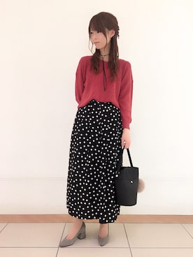 「laboratory work（ラボラトリーワーク）のアイテム（バッグ）」を使った、uemiさん（レディース・161cm）の秋コーディネート