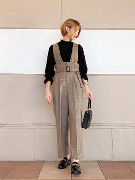 「ハイネックトップス」｜uemiさん（レディース・163cm）の秋コーディネート