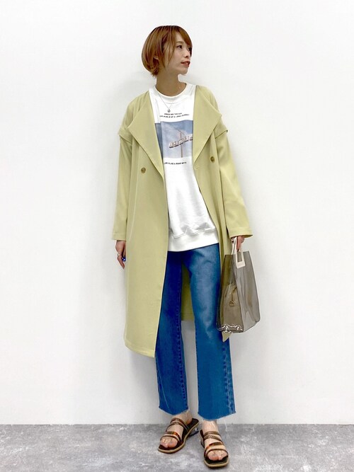Mysty Woman 水戸内原イオン店uemiさんのトレンチコートを使ったコーディネート Zozotown
