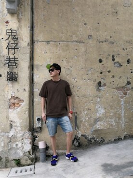 「streetsnap」｜「アイテム（アナログ腕時計）」を使った、Maxx Ohさん（メンズ・172cm）の夏コーディネート