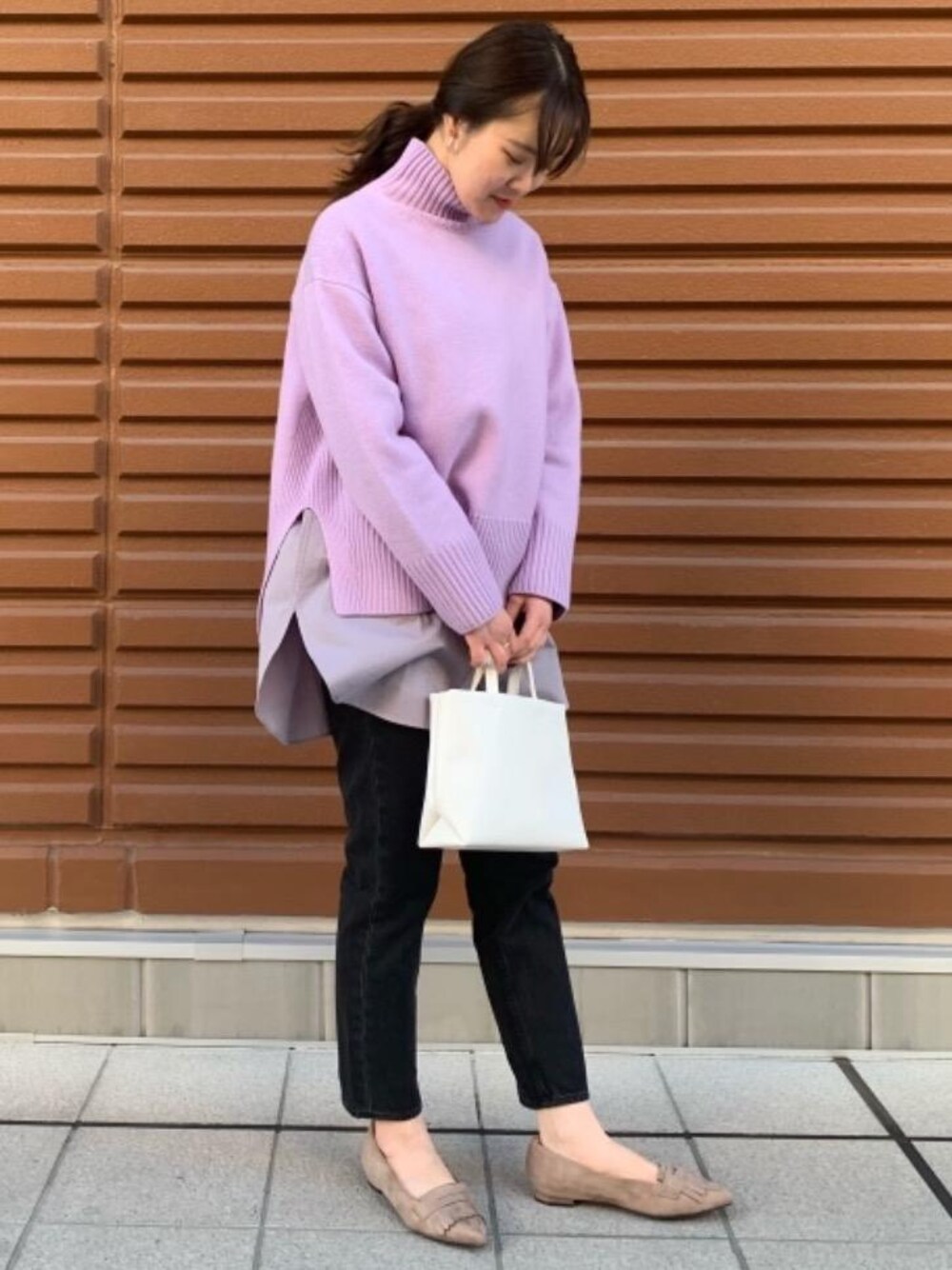 あず　FFC W テンジク ハイネック プルオーバー ニット　新品未使用 green label relaxing(グリーンレーベルリラクシング)の「FFC W