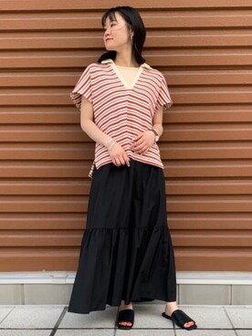「☆この夏取り入れたいアメスリトップス」｜aoiさん（レディース・161cm）の夏コーディネート