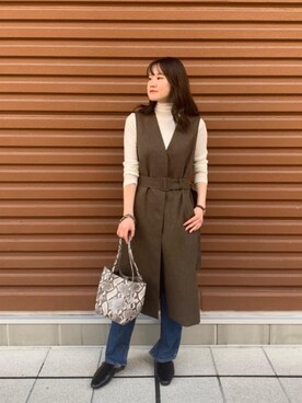 「green label relaxing（グリーンレーベルリラクシング）のアイテム（その他アウター）」を使った、aoiさん（レディース・161cm）の夏コーディネート