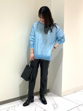 「green label relaxing（グリーンレーベルリラクシング）のMINI SHPG 2WAY バッグ（ショルダーバッグ、ブラック系）」を使った、aoiさん（レディース・161cm）の秋コーディネート