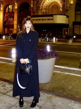 「GIORGIO ARMANI（ジョルジオアルマーニ）のアイテム（ジャケット/アウター）」を使った、Annaさん（レディース・162cm）の冬コーディネート