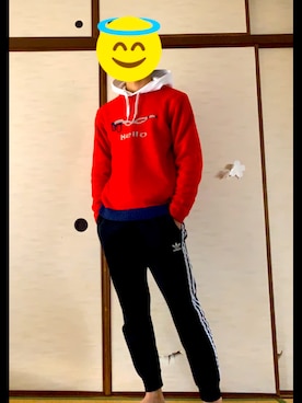 「CHUMS（チャムス）のアイテム（ニット/セーター）」を使った、np62さん（メンズ・175cm）の春コーディネート