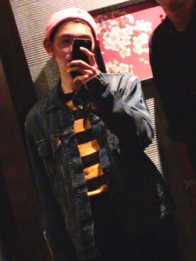 「wearhalloween2017」｜「アイテム（デニムジャケット）」を使った、👽さん（メンズ・173cm）の秋コーディネート
