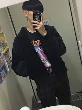 「JOYRICH」｜「アイテム（ブルゾン）」を使った、👽さん（メンズ・173cm）の春コーディネート