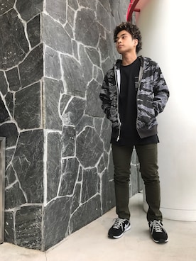 「ポケットＴシャツ」｜「アイテム（トップス）」を使った、中澤 千尋さん（メンズ・173cm）の夏コーディネート