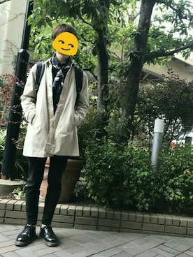 「春コート」｜ぽんぽんさん（メンズ・179cm）の春コーディネート