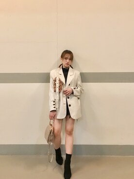 「スーツコーデ」｜禪さん（レディース・152cm）の冬コーディネート