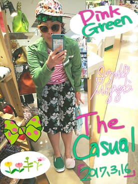 ピンク 緑 の人気ファッションコーディネート 季節 3月 5月 Wear