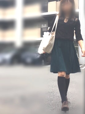 「MICOAMERI（ミコアメリ）のアイテム（バッグ）」を使った、kyanpanchiさん（レディース・152cm）の秋コーディネート