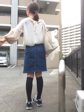 「MICOAMERI（ミコアメリ）のアイテム（バッグ）」を使った、kyanpanchiさん（レディース・152cm）の秋コーディネート