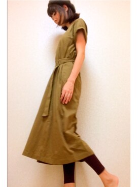 「UNIQLO（ユニクロ）のアイテム（ワンピース、その他）」を使った、mai.さん（レディース・166cm）の秋コーディネート