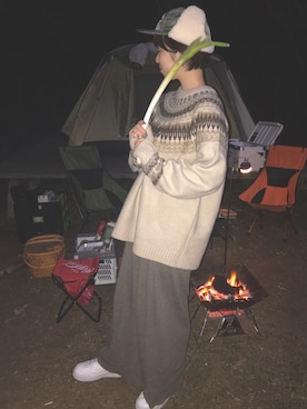 「STARTER（スターター）のアイテム（キャップ）」を使った、leinaさん（レディース・166cm）の秋コーディネート