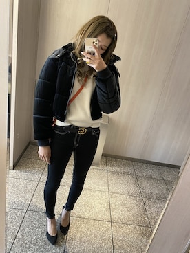 「EVRIS（エヴリス）のアイテム（その他アウター）」を使った、𝕜𝕪𝕠𝕜𝕠さん（レディース・169cm）の冬コーディネート