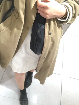 「ダニエルウェリントン」｜「アイテム（その他アウター）」を使った、kaerun∞さん（レディース・163cm）の冬コーディネート