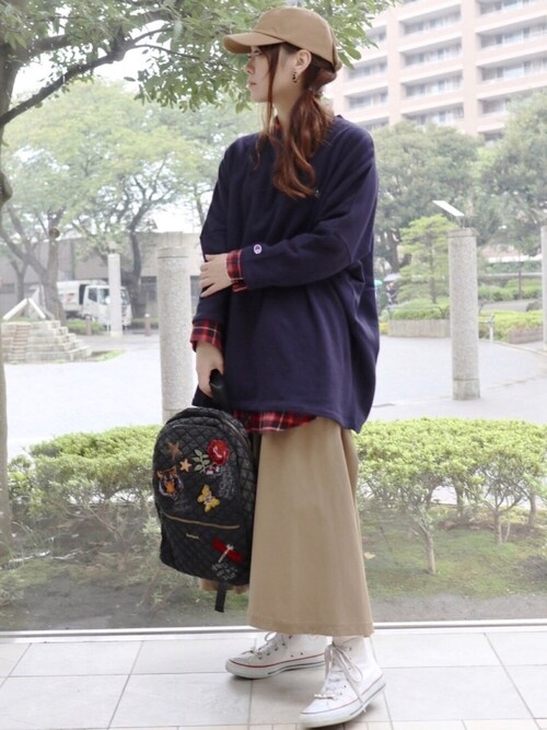 ちぃー Championのスウェットを使ったコーディネート Wear