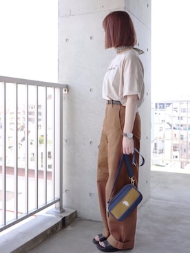 「UNIQLO U」｜「アイテム（福袋/福箱）」を使った、ちぃーさん（レディース・161cm）の夏コーディネート