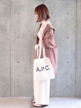 「ビッグシャツ」｜「アイテム（腕時計）」を使った、ちぃーさん（レディース・161cm）の夏コーディネート