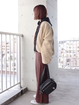 「Ifuru（イフル）のアイテム（ブルゾン）」を使った、ちぃーさん（レディース・161cm）の秋コーディネート