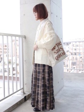 「ビットローファー」｜「アイテム（福袋/福箱）」を使った、ちぃーさん（レディース・161cm）の秋コーディネート