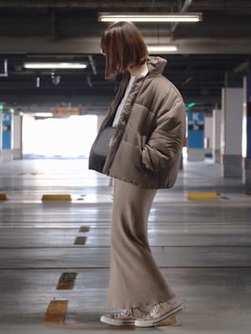 「ct70」｜「アイテム（ダウンジャケット/コート）」を使った、ちぃーさん（レディース・161cm）の秋コーディネート