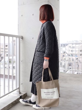 「NOLLEY'S」｜「アイテム（ノーカラージャケット）」を使った、ちぃーさん（レディース・161cm）の秋コーディネート