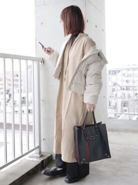 「BALENCIAGA」｜「アイテム（福袋/福箱）」を使った、ちぃーさん（レディース・161cm）の冬コーディネート