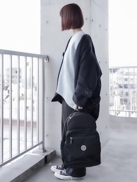 「mercibeaucoup,（メルシーボークー）のアイテム（その他アウター）」を使った、ちぃーさん（レディース・161cm）の冬コーディネート