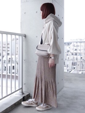 「BRADY」｜「アイテム（アナログ腕時計）」を使った、ちぃーさん（レディース・161cm）の春コーディネート