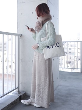 「ピスタチオ」｜「アイテム（福袋/福箱）」を使った、ちぃーさん（レディース・161cm）の春コーディネート